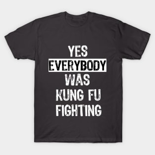 Yes Everybody Was Kung Fu Fighting Surely T-Shirt